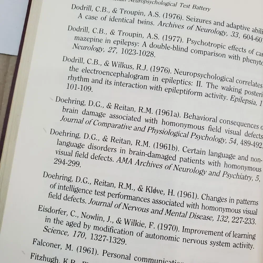 Halstead Reitan Neuropsychological Test Battery : Theory and Clinical Interpreta